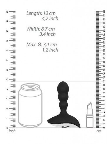 Wibrator analny No. 78 - Rechargeable Anal Stimulator - Black - Masażery i stymulatory prostaty - 4