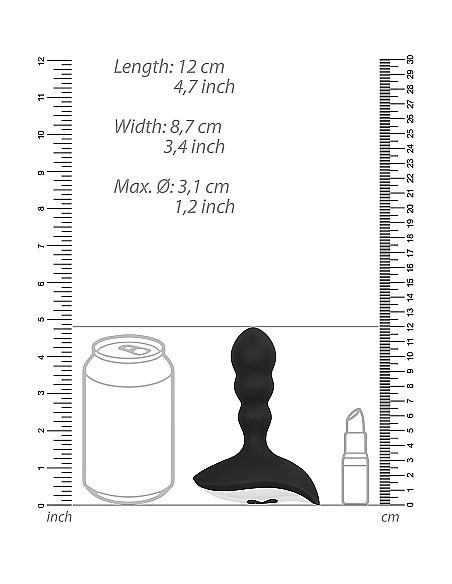 Wibrator analny No. 78 - Rechargeable Anal Stimulator - Black - Masażery i stymulatory prostaty - 4