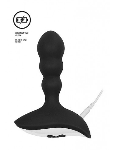 Wibrator analny No. 78 - Rechargeable Anal Stimulator - Black - Masażery i stymulatory prostaty - 12