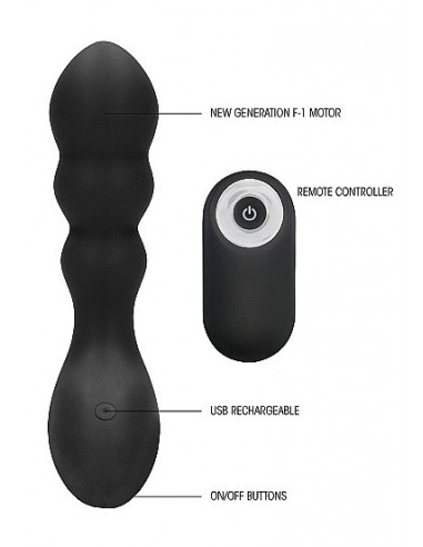 Wibrator analny No. 78 - Rechargeable Anal Stimulator - Black - Masażery i stymulatory prostaty - 13