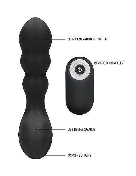 Wibrator analny No. 78 - Rechargeable Anal Stimulator - Black - Masażery i stymulatory prostaty - 13