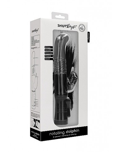 Wibrator Króliczek Rotating Dolphin - Black - Wibratory Króliczki - 2