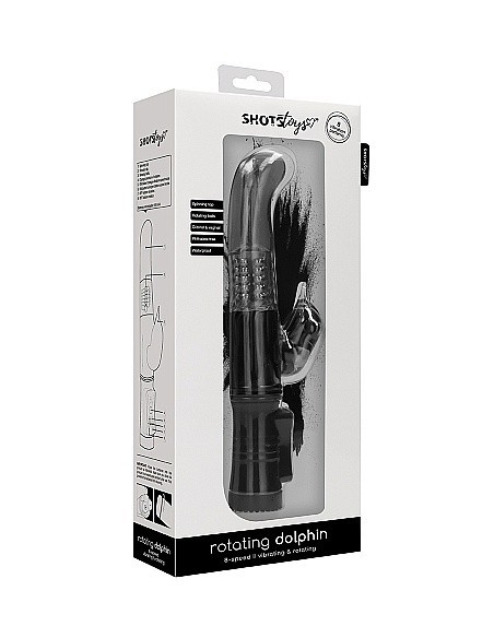 Wibrator Króliczek Rotating Dolphin - Black - Wibratory Króliczki - 2