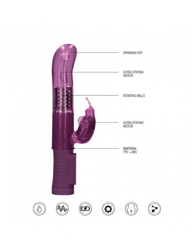 Wibrator Króliczek Rotating Butterfly - Purple - Wibratory Króliczki - 5