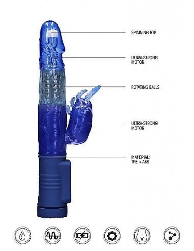 Wibrator Króliczek Rotating Beetle - Blue - Wibratory Króliczki - 10