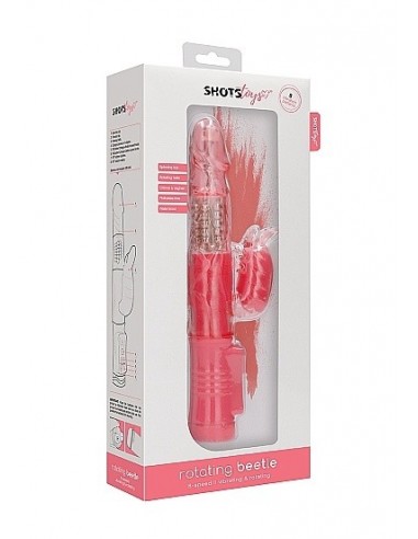 Wibrator Króliczek Rotating Beetle - Pink - Wibratory Króliczki - 2