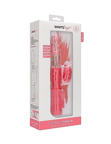Wibrator Króliczek Rotating Beetle - Pink - Wibratory Króliczki - 2