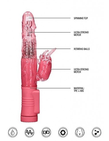 Wibrator Króliczek Rotating Beetle - Pink - Wibratory Króliczki - 11
