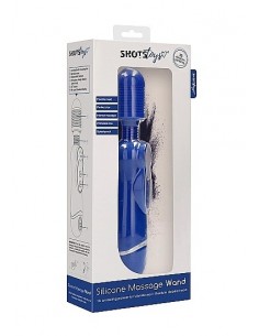 Masażer WAND Silicone Massage Wand - Blue - Wibratory Magic Wand - 1 2