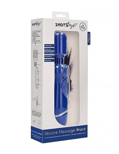 Masażer WAND Silicone Massage Wand - Blue - Wibratory Magic Wand - 2