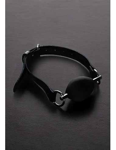 Knebel erotyczny Oval Silicone Ball Gag - Black - Kneble do ust - 1