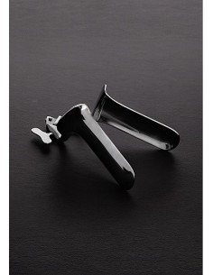 Wziernik BDSM Collins Speculum - Medium - Brushed Steel - Zabawki Medyczne - 1