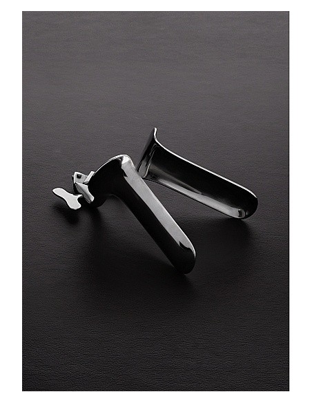 Wziernik BDSM Collins Speculum - Medium - Brushed Steel - Zabawki Medyczne - 1