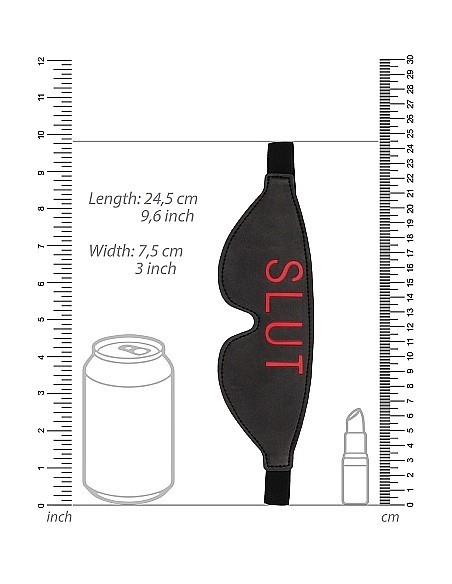 Opaska Na Oczy Erotyczna Blindfold - Slut - Black - Opaski i maski na oczy - 2