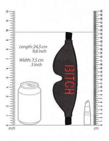 Opaska Na Oczy Erotyczna Blindfold - Bitch - Black - Opaski i maski na oczy - 2