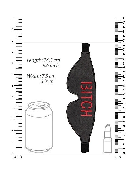 Opaska Na Oczy Erotyczna Blindfold - Bitch - Black - Opaski i maski na oczy - 2