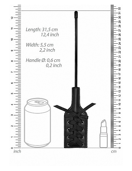 Packa do klapsów Ouch! Crop Rectangle With Black Lace - Small - Baty, pejcze i packi - 2