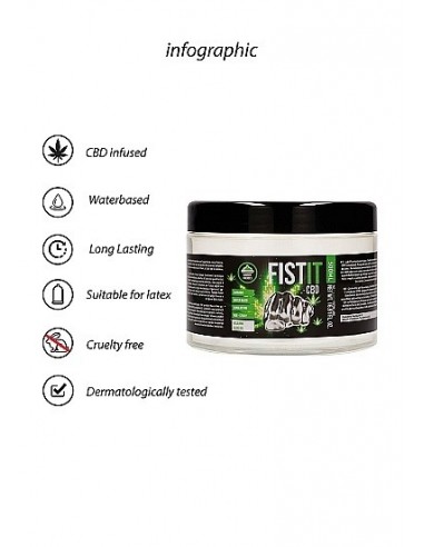 Wodny lubrykant CBD Fist It 500ml - Lubrykanty, feromony i olejki do masażu CBD - 7