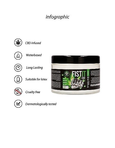 Wodny lubrykant CBD Fist It 500ml - Lubrykanty, feromony i olejki do masażu CBD - 7