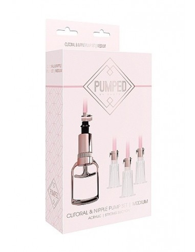 Pompki na sutki Clitoral / Nipple Pump Set Medium - Rose Gold - Pompki do sutków i pochwy - 2