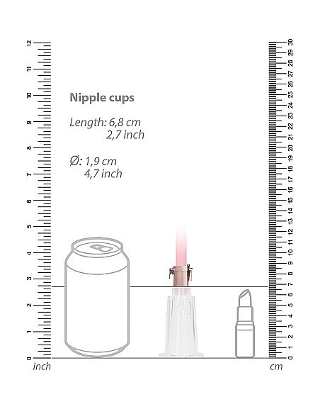 Pompki na sutki Clitoral / Nipple Pump Set Medium - Rose Gold - Pompki do sutków i pochwy - 3