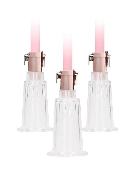 Pompki na sutki Clitoral / Nipple Pump Set Medium - Rose Gold - Pompki do sutków i pochwy - 6