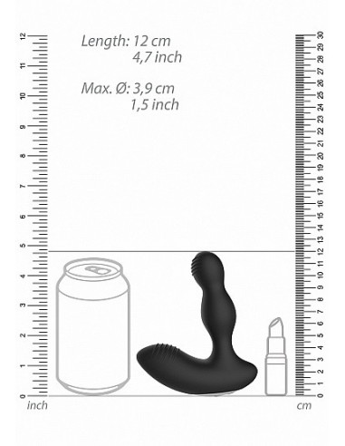 Masażer prostaty Remote Controlled E-Stim / Vibrating Black - Masażery i stymulatory prostaty - 3