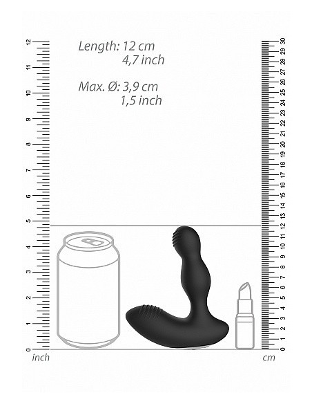Masażer prostaty Remote Controlled E-Stim / Vibrating Black - Masażery i stymulatory prostaty - 3