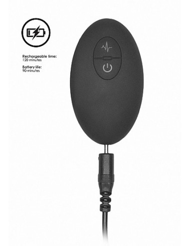 Masażer prostaty Remote Controlled E-Stim / Vibrating Black - Masażery i stymulatory prostaty - 9