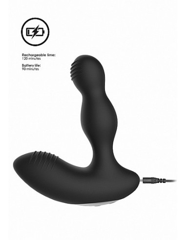 Masażer prostaty Remote Controlled E-Stim / Vibrating Black - Masażery i stymulatory prostaty - 10