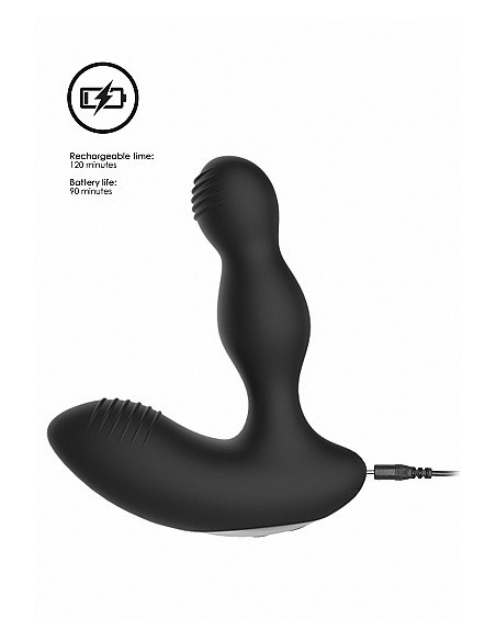 Masażer prostaty Remote Controlled E-Stim / Vibrating Black - Masażery i stymulatory prostaty - 10