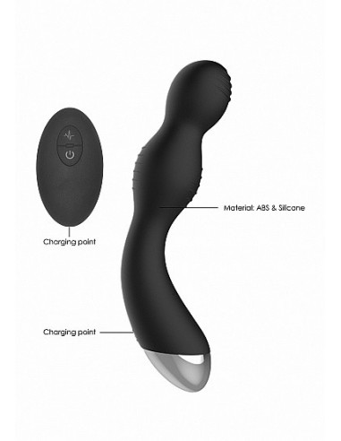 Wibrator analny Remote Controlled E-Stim / Vibrating G/P-Spot Vibrator - Black - Masażery i stymulatory prostaty - 13