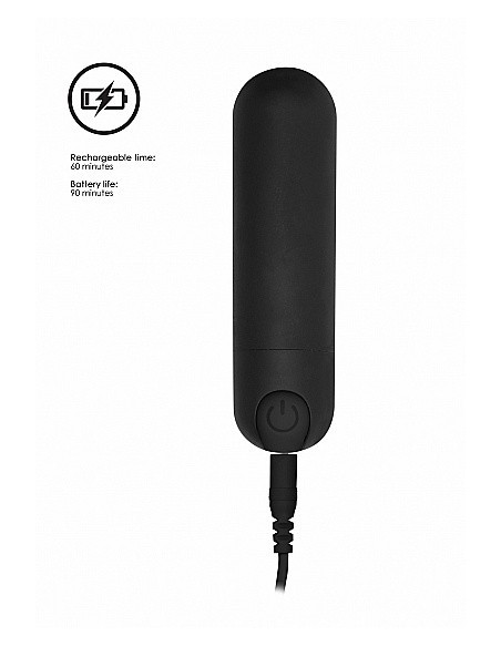 Wibrator mini 10 Speed Rechargeable Bullet - Black - Wibratory Mini - 7