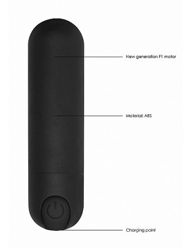 Wibrator mini 10 Speed Rechargeable Bullet - Black - Wibratory Mini - 8