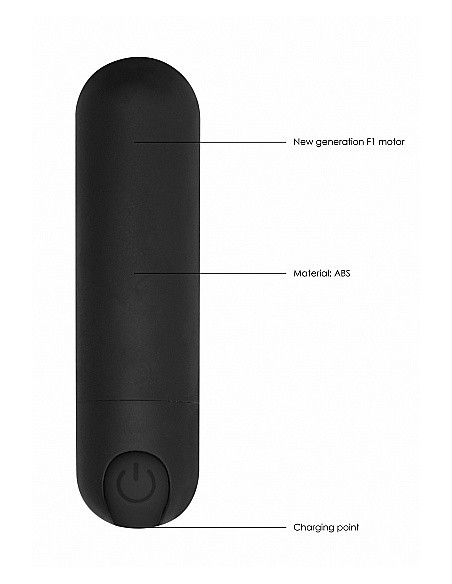 Wibrator mini 10 Speed Rechargeable Bullet - Black - Wibratory Mini - 8