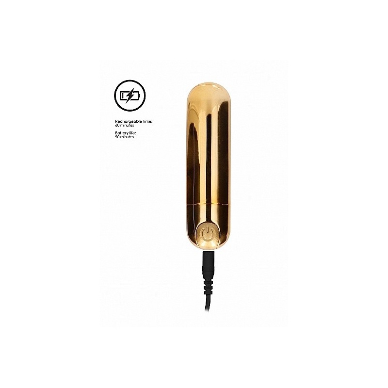 Wibrator mini 10 Trybów Ładowanie USB - Mini - Złoty - 7
