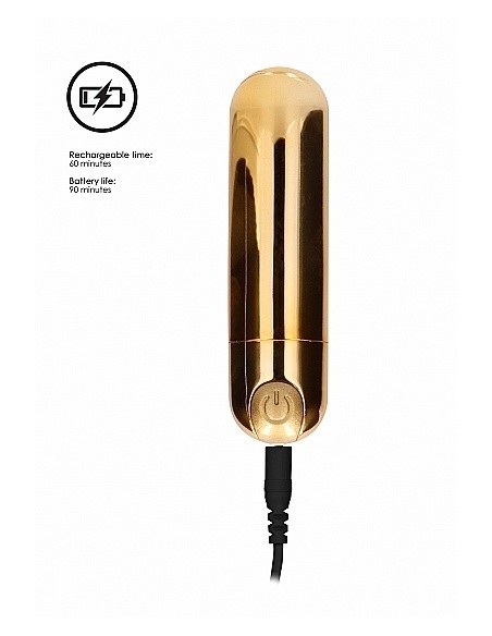 Wibrator mini 10 Speed Rechargeable Bullet - Gold - Wibratory Mini - 7
