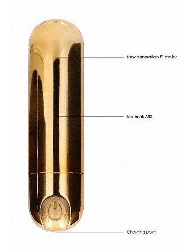 Wibrator mini 10 Speed Rechargeable Bullet - Gold - Wibratory Mini - 8