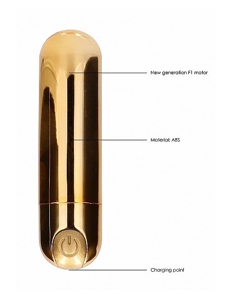 Wibrator mini 10 Speed Rechargeable Bullet - Gold - Wibratory Mini - 8