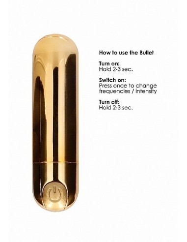 Wibrator mini 10 Speed Rechargeable Bullet - Gold - Wibratory Mini - 9