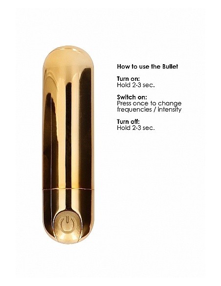 Wibrator mini 10 Speed Rechargeable Bullet - Gold - Wibratory Mini - 9
