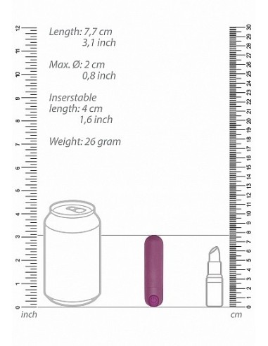 Wibrator mini 10 Speed Rechargeable Bullet - Purple - Wibratory Mini - 3