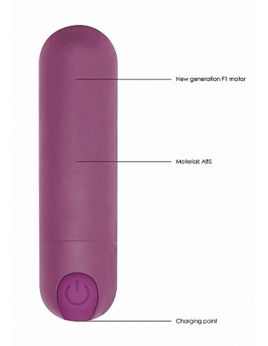 Wibrator mini 10 Speed Rechargeable Bullet - Purple - Wibratory Mini - 8