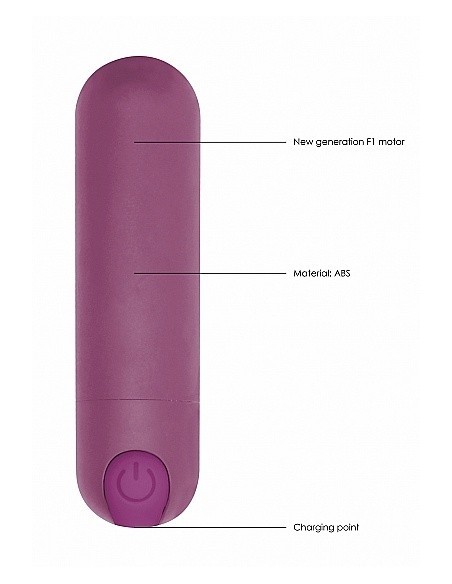 Wibrator mini 10 Speed Rechargeable Bullet - Purple - Wibratory Mini - 8