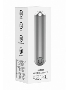 Wibrator mini 10 Speed Rechargeable Bullet - Silver - Wibratory Mini - 1 2