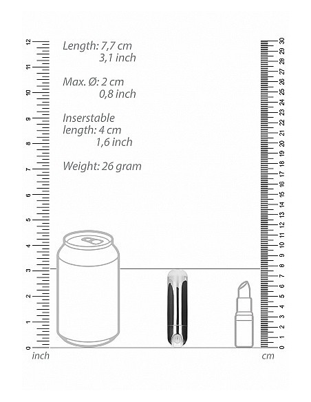 Wibrator mini 10 Speed Rechargeable Bullet - Silver - Wibratory Mini - 3