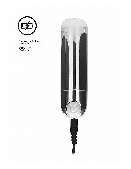 Wibrator mini 10 Speed Rechargeable Bullet - Silver - Wibratory Mini - 7