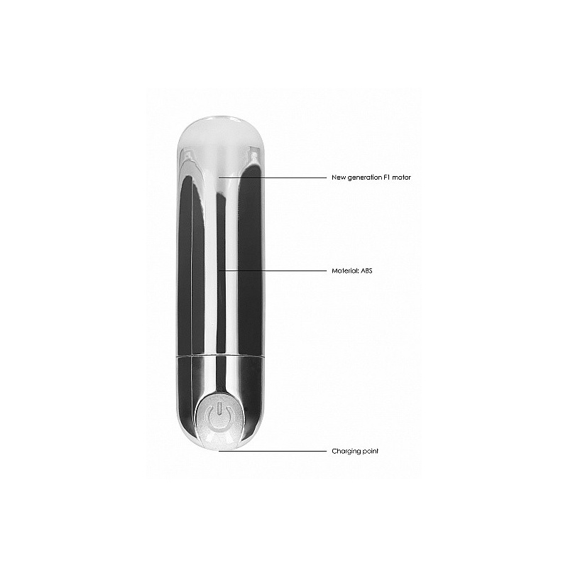 Wibrator mini 10 Trybów Ładowanie USB - Mini - Silver - 8