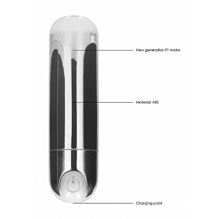 Wibrator mini 10 Trybów Ładowanie USB - Mini - Silver - 8