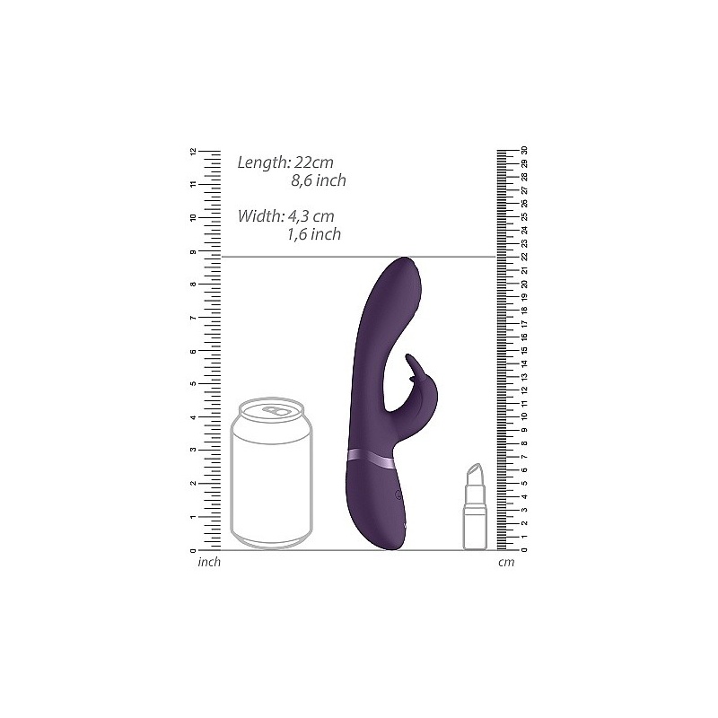 Wibrator typu króliczek Cato Pulse G-Spot Rabbit Purple - 3 silniki, 10 trybów, długość wprowadzania 11 cm - 7